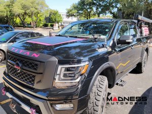 Nissan Titan Flexible Solar Panel Kit - Complete Kit w/ Waterproof Controller + Hood Decal - 2016+ - 85W